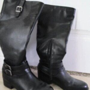 Tall Black Boots, Sz 9, Can be Riding Boots or Motorcycle Boots